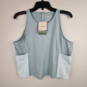 Wondery Athletic Top Women's Tank Color Block L Hiking Outdoors Pockets Gorpcore